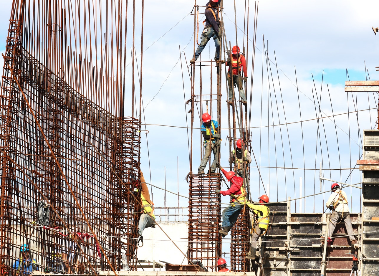 Obreros de  la construcción