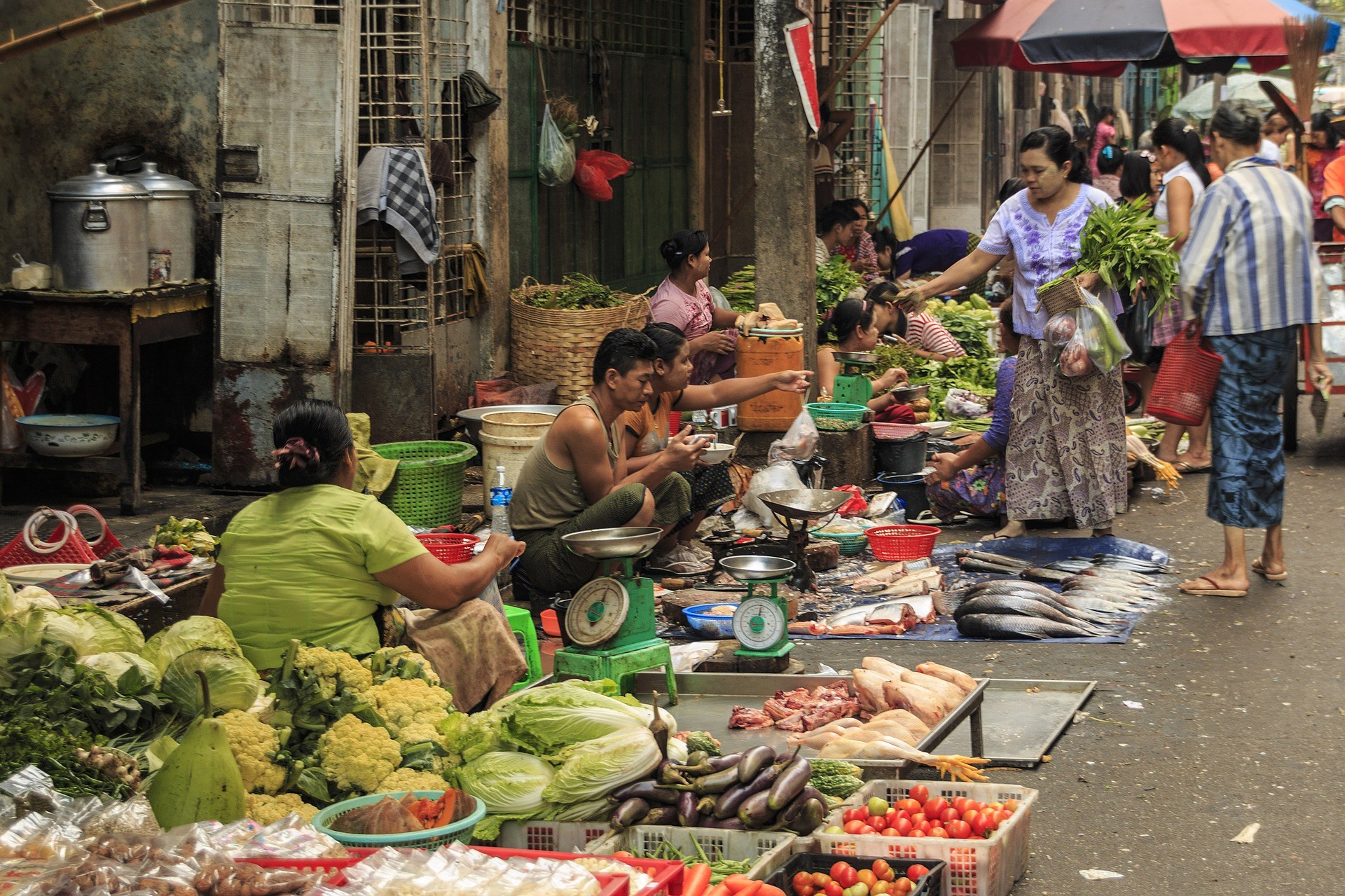Mercado de Rangún